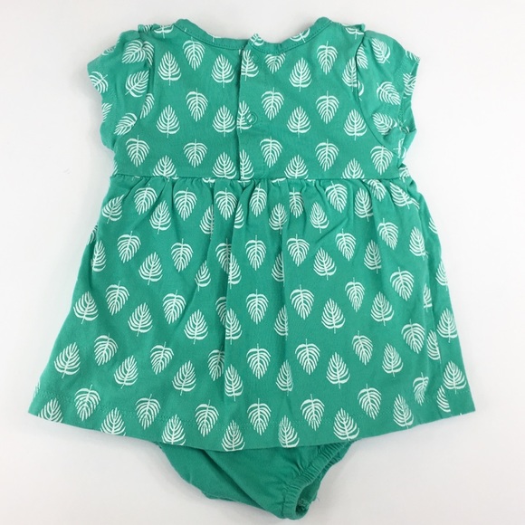 EUC Carter’s Green Onesie Dress - 9m - Picture 2 of 6